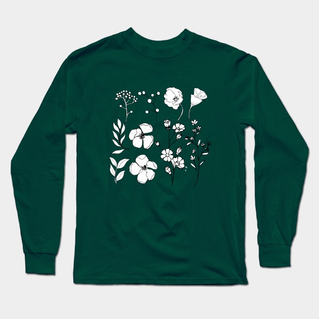 Abstract flowers Long Sleeve T-Shirt by Hurioremio